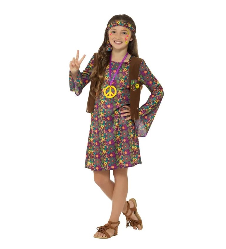 Detský kostým "Hippie dievča"