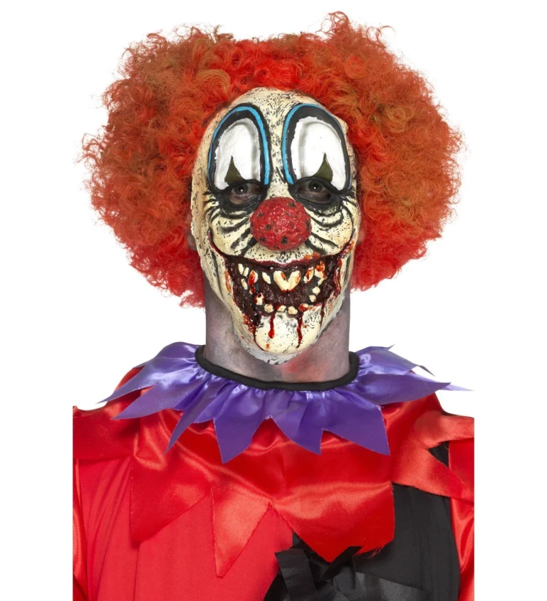 Strašidelná maska klauna - na tvár