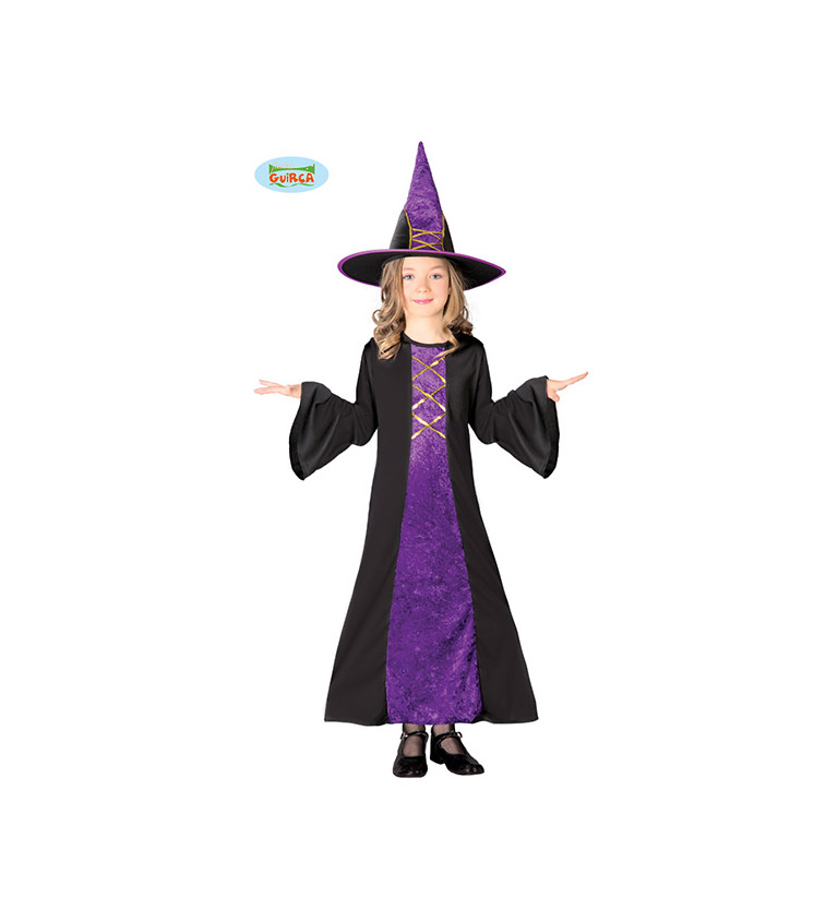 Detský kostým Fialová čarodejnica