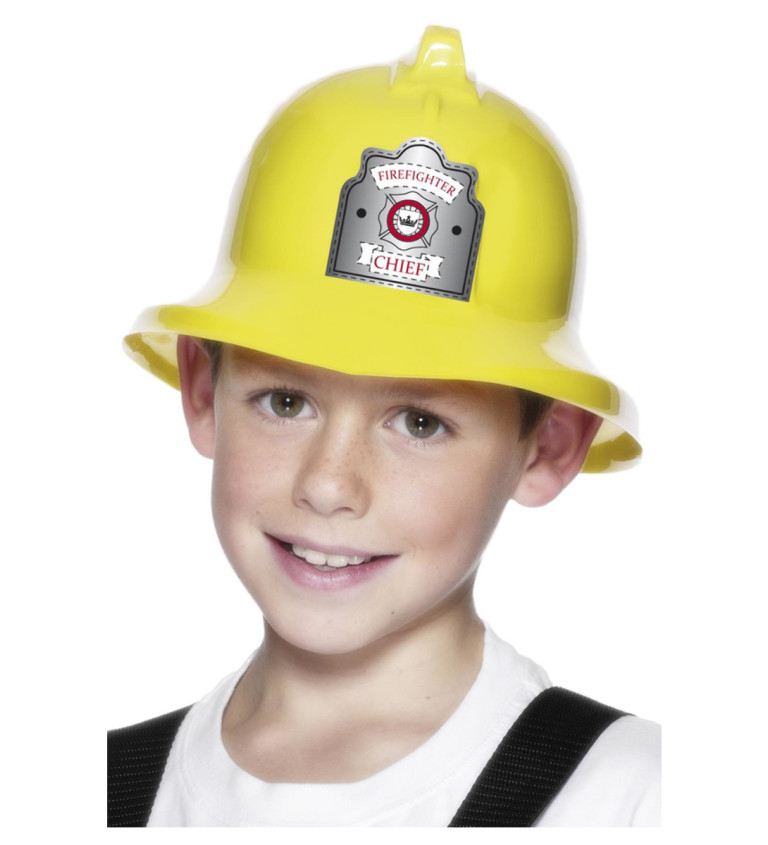 Hasičská helma detská - žltá