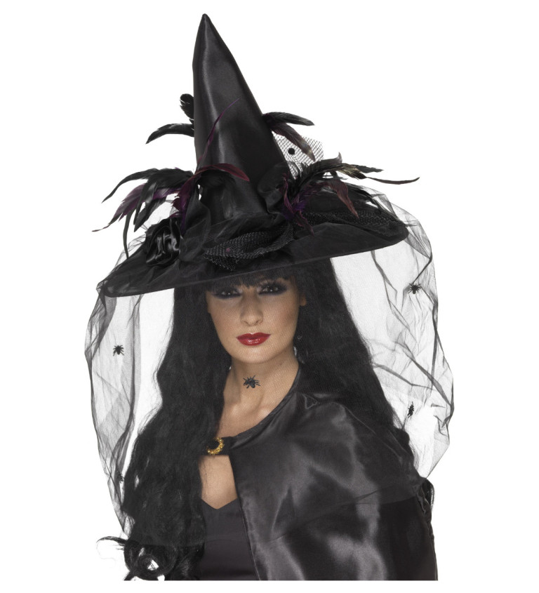 Čarodejnícky klobúk deluxe - čierny
