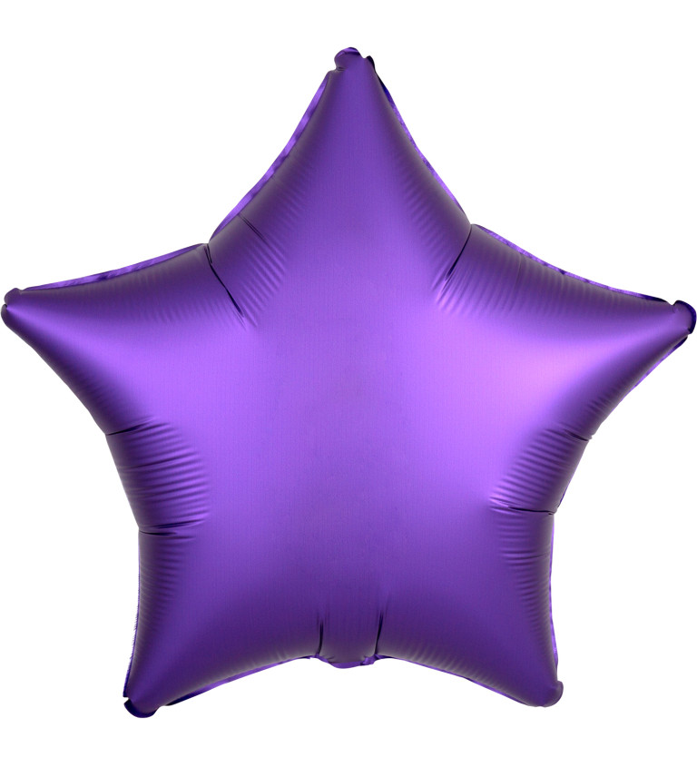 Fóliový balónik Hviezda, fialový satén