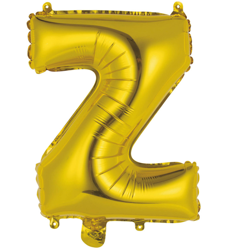Fóliový balónik "Z" - zlatý 86cm