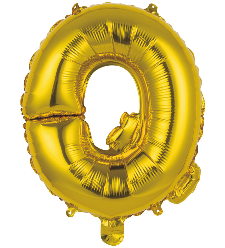 Fóliový balónik "Q" - zlatý mini