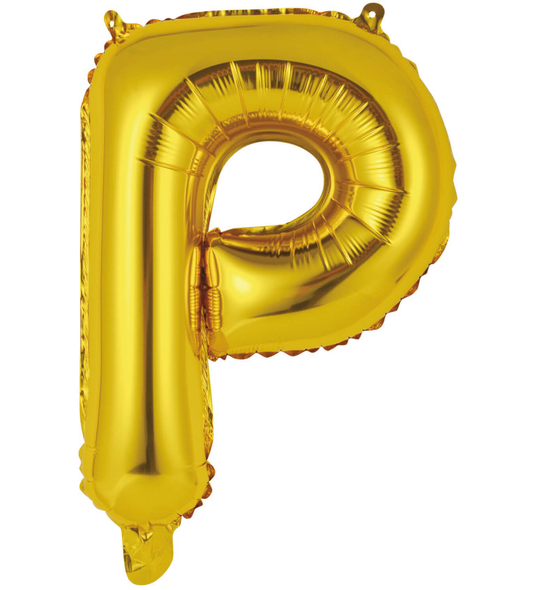 Fóliový balónik "P" - zlatý mini