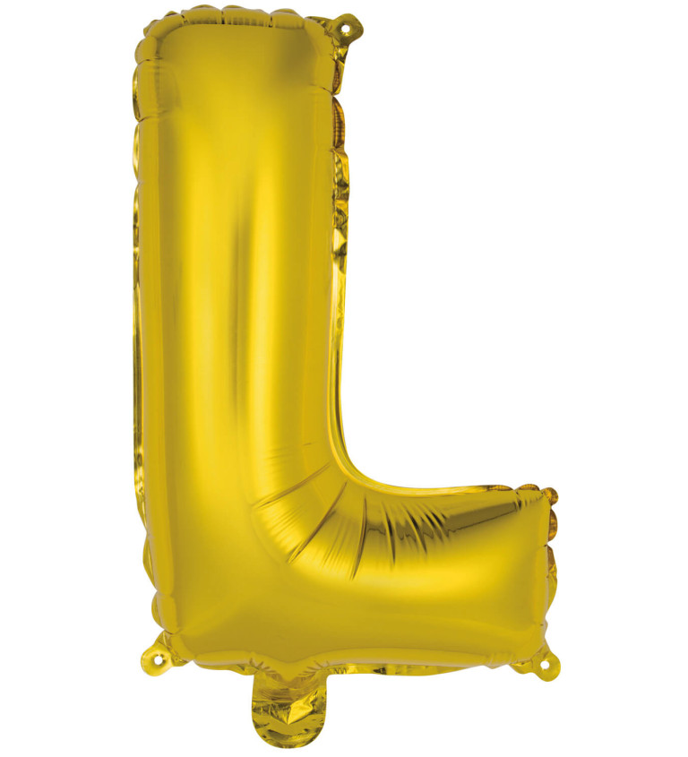 Fóliový balónik "L" - zlatý mini
