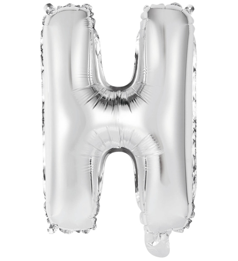 Fóliový balónik "H" - mini strieborný