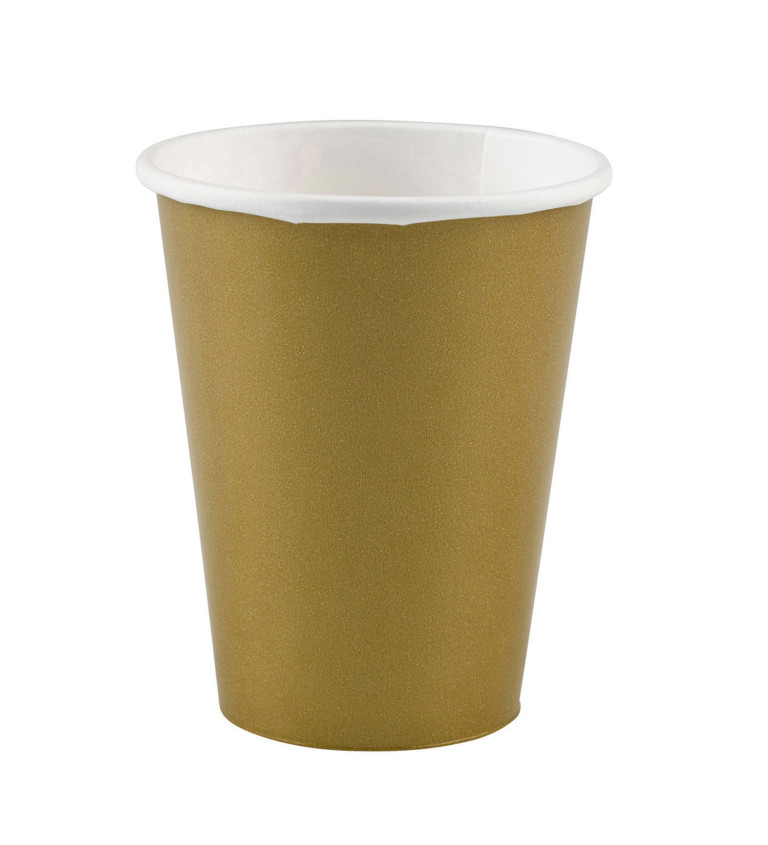 Jednofarebný pohár - zlatý