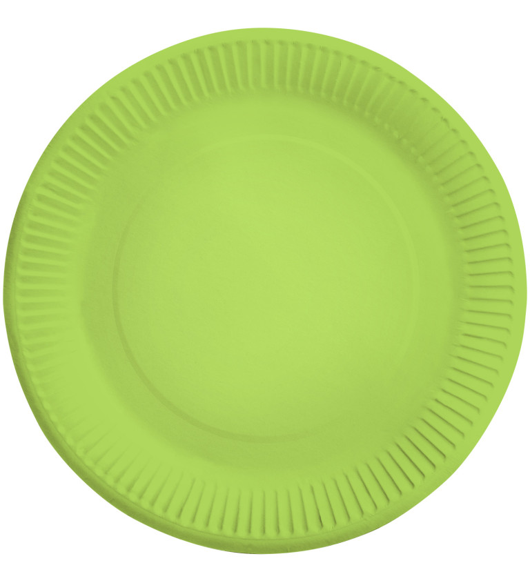 Papierové taniere, zelené