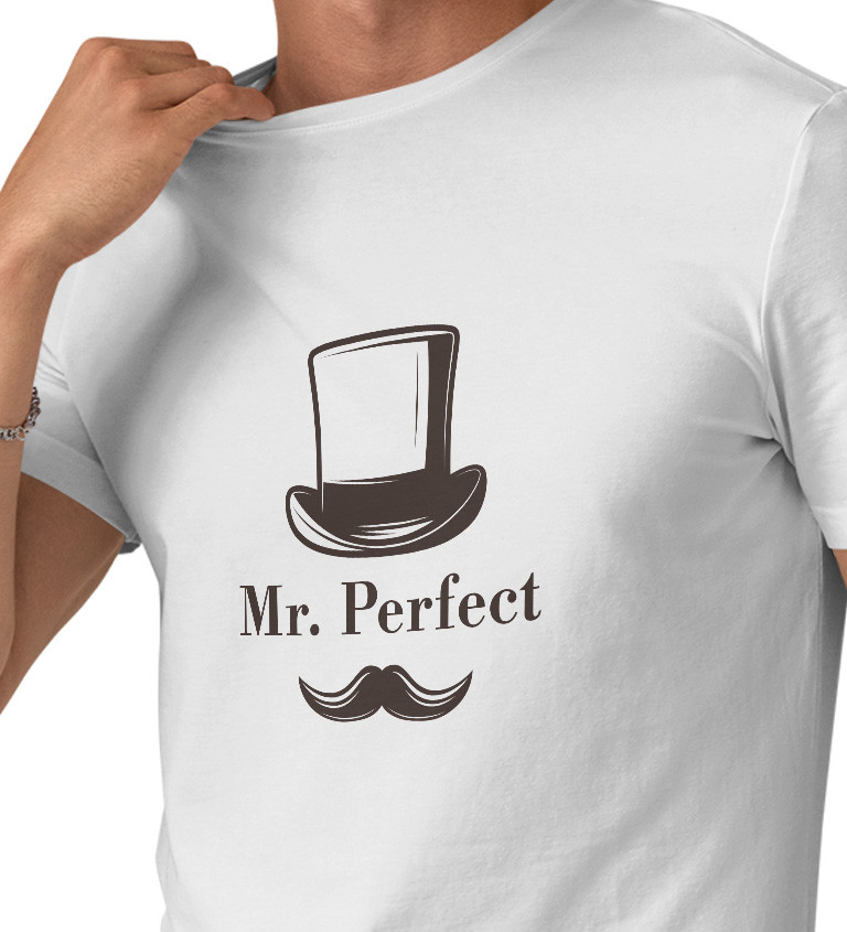 Pánske tričko biele - Mr. Perfect