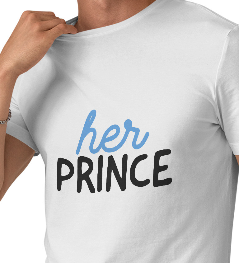 Pánske tričko biele - Her Prince