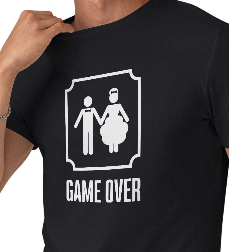Pánske tričko čierne - Game over