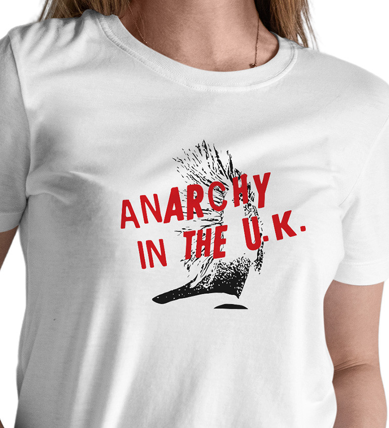 Dámske tričko biele - Anarchy in the U.K.
