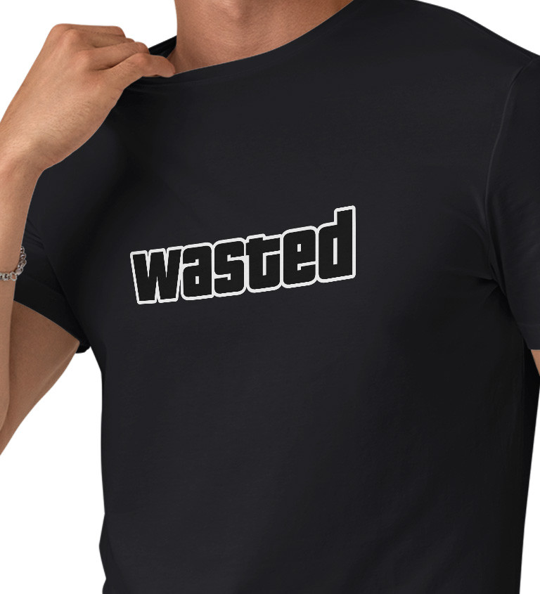 Pánske tričko čierne - Wasted