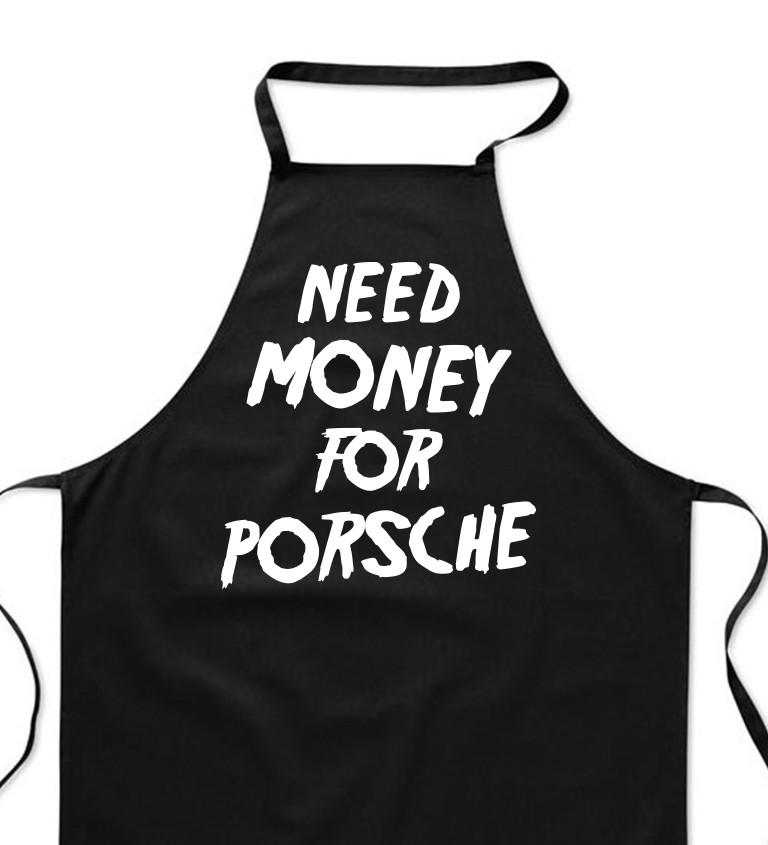 Zástera čierna - Need money for Porsche