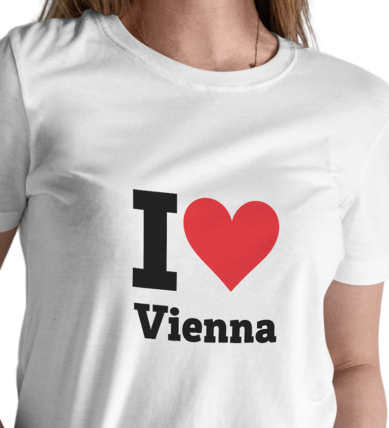 Dámske tričko biele - I love Vienna