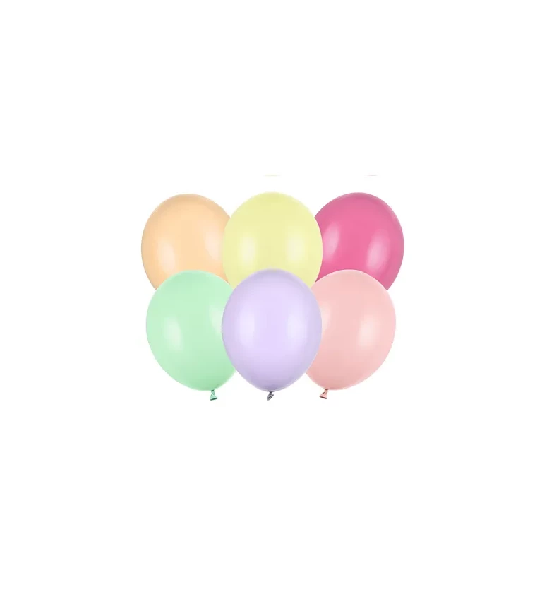 Pastelové farebné balóniky 100ks