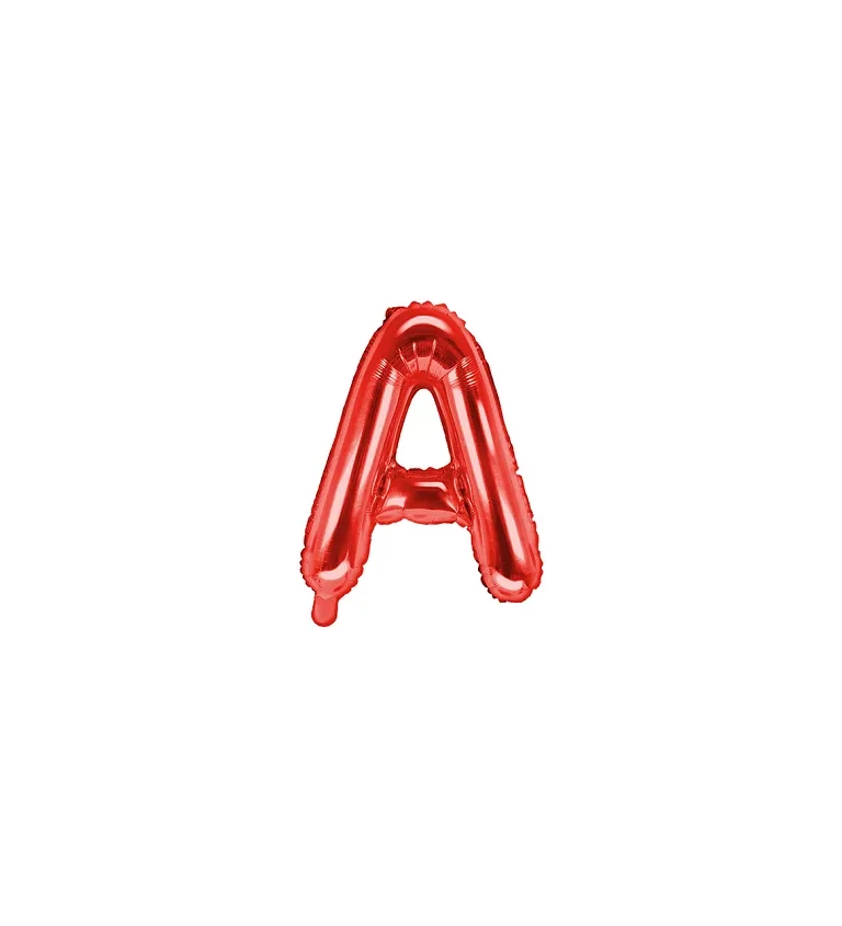 Fóliový balónik "A", červený 35 cm