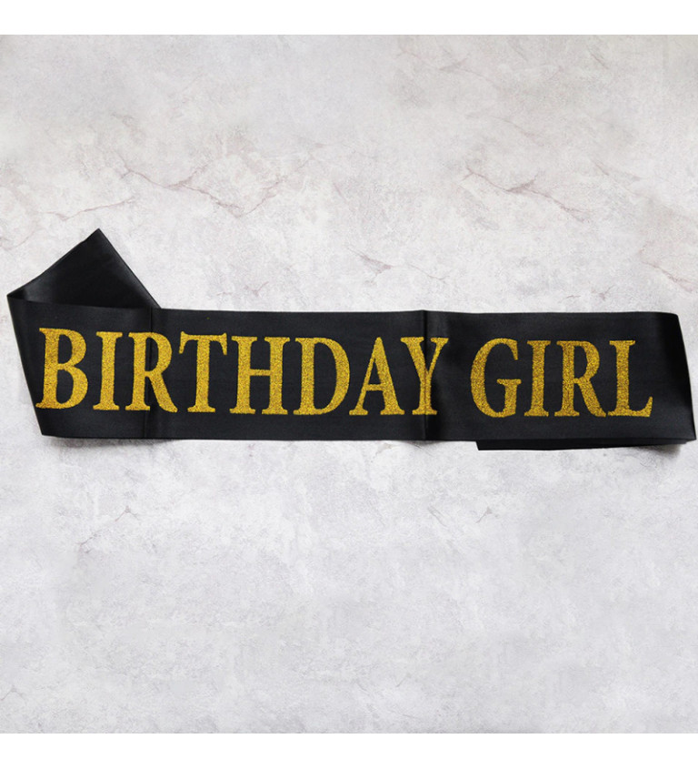 Šerpa čierna Birthday Girl